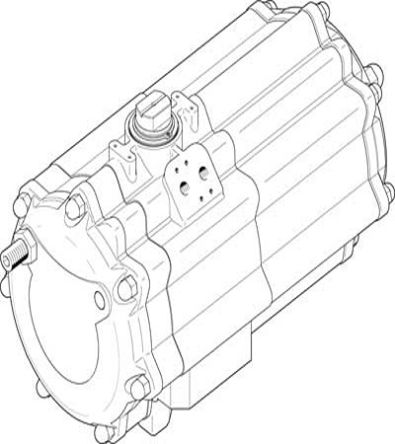 Festo DAPS Series 8.4 bar Single Action Rotary Actuator, 90° Rotary Angle [DAPS-2880-090-R-F16-T6]; 271-7417