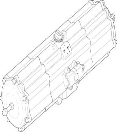 Festo DAPS Series 8.4 bar Single Action Rotary Actuator, 90° Rotary Angle [DAPS-2880-090-RS3-F16-T6]; 271-7422