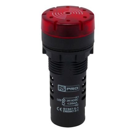 RS PRO, Panel Mount Red LED Pilot Light, 24V ac/dc [0]; 271-7485