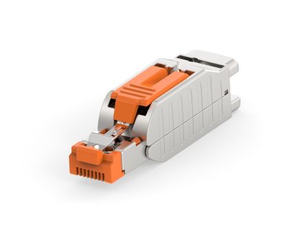 TE Connectivity Plug RJ45 Connector, Cable Mount, Cat5e Straight 1 Port 8 -Way [2383216-1]; 271-8284