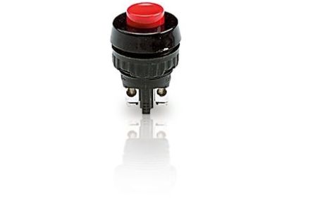 RAFI 1.1 Series Push Button, Momentary, Panel Mount, 19mm Cutout, SPST, 250V, IP40, IP65 [1.10.001.011/0507]; 271-9076