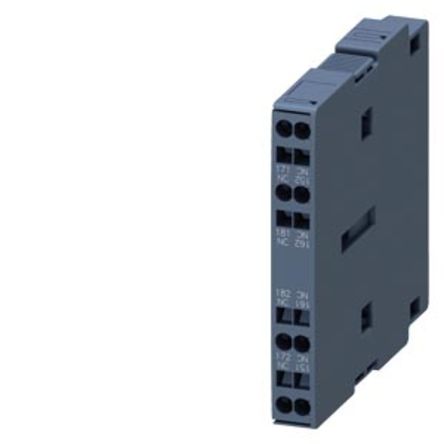 Siemens Auxiliary Switch Block, 2 Contact, 2 NC, Snap-On, SIRIUS 3RH19 [3RH19212KA02]; 271-9935