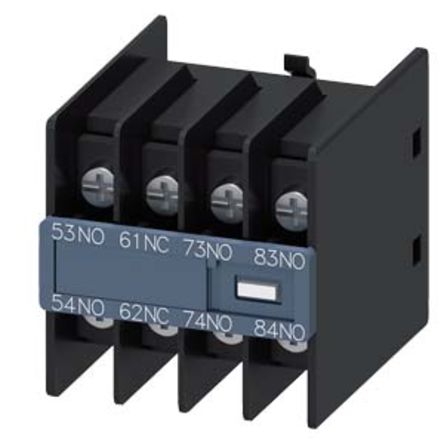 Siemens Auxiliary Switch Block, 4 Contact, 3 NO + 1 NC, Snap-On, SIRIUS 3RH29 [3RH29114GA31]; 271-9950