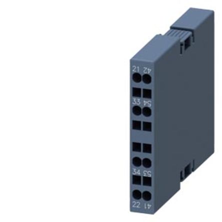 Siemens Auxiliary Switch Block, 2 Contact, 1NO + 1NC, Snap-On Mounting, SIRIUS 3RH2 [3RH29162DA11]; 271-9970