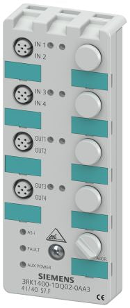 Siemens AS-I K60 Series Digital I/O Module for Use with Field Work, Digital, Digital [3RK14001DQ020AA3]; 271-9980