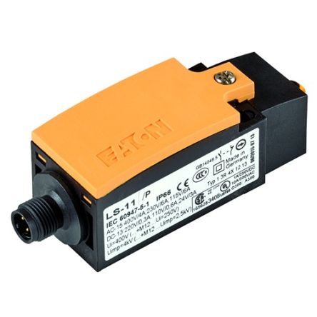 Eaton Safety Interlock Switch, 1NO/1NC, Plastic [178137 LS-11/P-M12A]; 272-1244