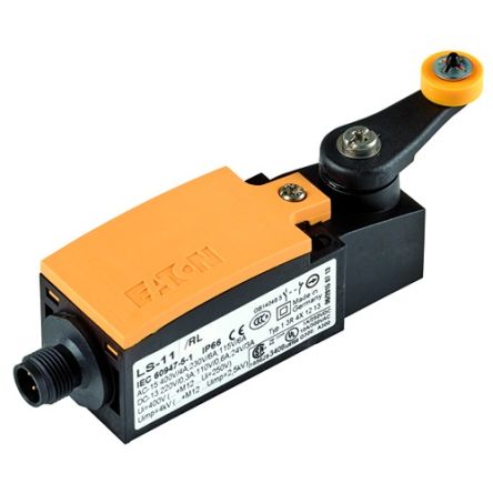 Eaton LS Safety Interlock Switch, Actuator Actuator Included, Plastic [178138 LS-11/RL-M12A]; 272-1245