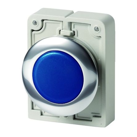 Eaton, M30 Blue Indicator, 30mm Cutout, IP67, IP69K, Rectangular [183284 M30C-FL-B]; 272-1313