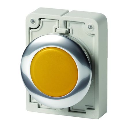 Eaton, M30, Panel Mount Yellow LED Indicator, 30mm Cutout, IP66, IP67, IP69K, Round, 250V [183285 M30C-FL-Y]; 272-1314