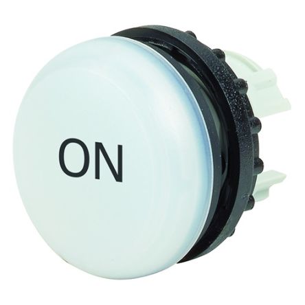 Eaton, M22, Panel Mount White LED Indicator, 22.5mm Cutout, IP66, IP67, IP69K, Round, 250V [186760 M22-L-W-GB5]; 272-1323