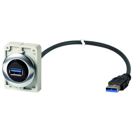 Eaton USB 3.0, Male USB A to Female USB A, 70mm [187083 M30C-FUSB-30]; 272-1343