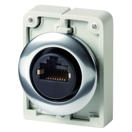 Eaton Socket RJ45 Socket, Bulkhead, Cat5e 1 Port [187086 M30C-FRJ45]; 272-1345