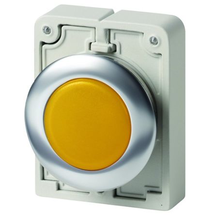 Eaton, Panel Mount Yellow Indicator, 30mm Cutout, IP66, IP67, IP69K, Round, 250V [188046 M30I-FL-Y]; 272-1366