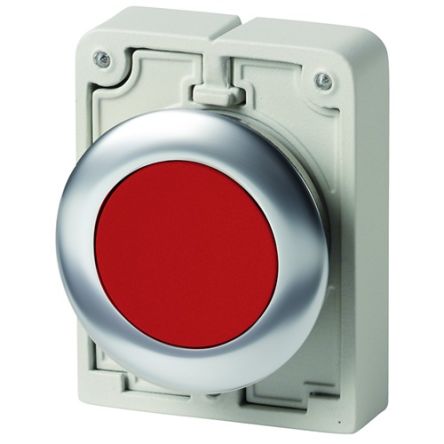 Eaton Push Button Switch, Momentary, Panel Mount, 30.5mm Cutout, IP66, IP67, IP69 [188086 M30I-FD-R]; 272-1378