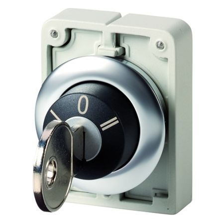 Eaton M22 3-position Key Switch Head, Momentary, 22.5mm Cutout [188170 M30I-FWS3]; 272-1387