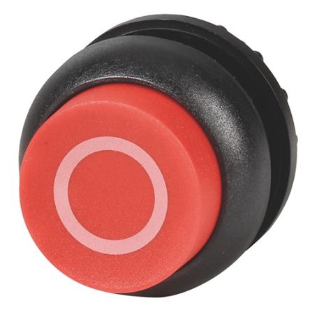 Eaton Push Button, Momentary, Panel Mount, 22.5mm Cutout, IP66, IP67, IP69K [216656 M22S-DH-R-X0]; 272-2178