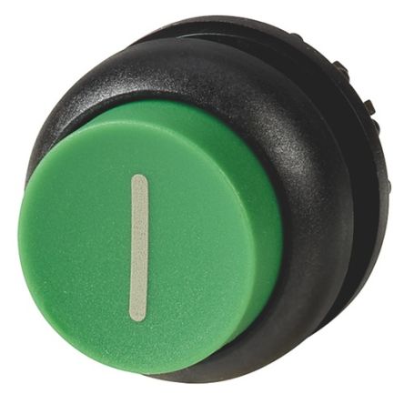 Eaton Push Button, Momentary, Panel Mount, 22.5mm Cutout, IP66, IP67, IP69K [216658 M22S-DH-G-X1]; 272-2179