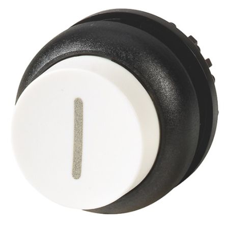 Eaton Push Button, Momentary, Panel Mount, 22.5mm Cutout, IP66, IP67, IP69K [216662 M22S-DH-W-X1]; 272-2182