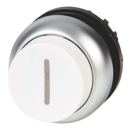 Eaton Push Button, Latching, Panel Mount, 22.5mm Cutout, IP66, IP67, IP69K [216681 M22-DRH-W-X1]; 272-2191