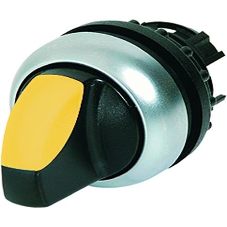 Eaton Toggle Selector Switch - 22.5mm Cutout Diameter, Illuminated 2 Positions [216818 M22-WLK-Y]; 272-2223