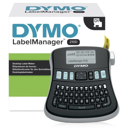 Dymo LabelManager 210D Handheld Label Printer, 12mm Max Label Width, Euro Plug [S0784470]; 272-2767