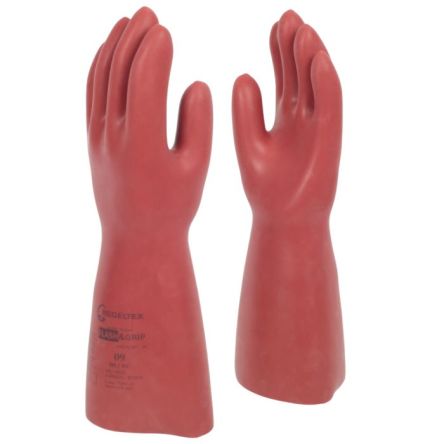Polyco Healthline Red Latex Work Gloves, Size 9 [ARCRE241-09]; 272-3421