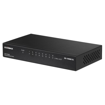 Edimax GS-1008E V2, Unmanaged 8 Port Gigabit Switch [GS-1008E V2]; 272-3470