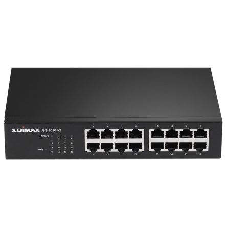 Edimax GS-1016 V2, Unmanaged 16 Port Gigabit Switch, UK [GS-1016 V2]; 272-3473