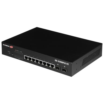 Edimax GS-5208PLG V2, Smart 10 Port Gigabit Switch With PoE [GS-5208PLG V2]; 272-3478