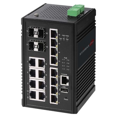 Edimax IGS-5416P, Managed 16 Port Gigabit Switch With PoE [IGS-5416P]; 272-3492