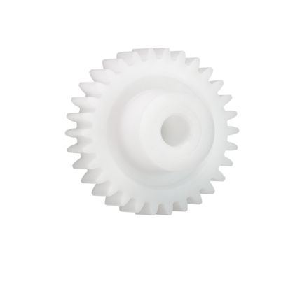 Igus Iguform S270 20 Teeth Spur Gear, 0.5 Module, 2mm Bore Diam, 6mm Pitch Diam, 4mm Hub Diam [S270GM-ST-050-012-00-020-R]; 272-3531