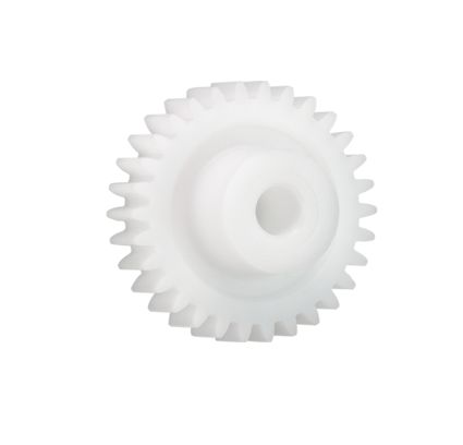 Igus Iguform S270 14 Teeth Spur Gear, 0.5 Module, 2mm Bore Diam, 7mm Pitch Diam, 5mm Hub Diam [S270GM-ST-050-014-00-020-R]; 272-3533