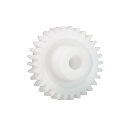 Igus Iguform S270 38 Teeth Spur Gear, 1 Module, 8mm Bore Diam, 38mm Pitch Diam, 18mm Hub Diam [S270GM-ST-100-038-00-080-R]; 272-3636