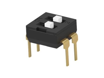 TE Connectivity 2 Way Through Hole DIP Switch SPST, Extended Actuator [2454982-1]; 272-4706