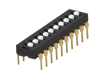 TE Connectivity 10 Way Through Hole DIP Switch SPST, Extended Actuator [2454982-5]; 272-4714