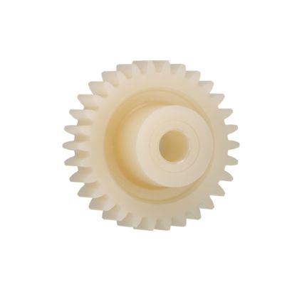 Igus Igutek P360 14 Teeth Spur Gear, 2 Module, 8mm Bore Diam, 28mm Pitch Diam, 18.5mm Hub Diam [P360GM-ST-200-014-00-080-R]; 272-5676