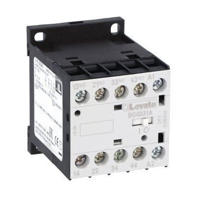 Lovato BG 11BG00 Contactor, 48 V ac Coil, 4-Pole, 3NO And 1NC [11BG0031A048]; 272-6041