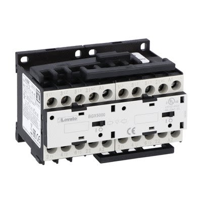 Lovato BG 11BG Reversing Contactor, 230 V ac Coil, 9 A, 4 kW, 1NC, 440 V [11BGR0901A230]; 272-6070