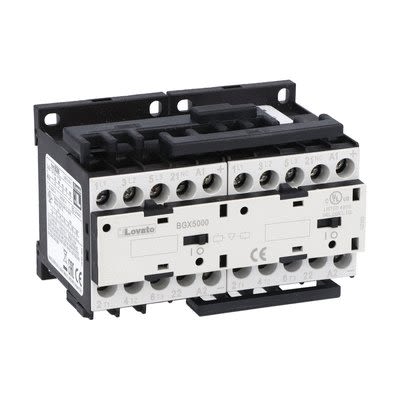 Lovato BG 11BG Reversing Contactor, 24 V dc Coil, 9 A, 4 kW, 1NC, 440 V [11BGR0901D024]; 272-6072