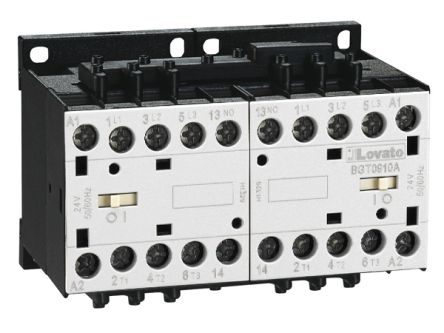 Lovato BG 11BG Reversing Contactor, 24 V dc Coil, 12 A, 5.7 kW, 1NO, 440 V [11BGT1210D024]; 272-6086
