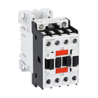 Lovato BF BF09 Contactor, 48 V dc Coil, 3-Pole, 9 A, 4.8 kW, 1NC, 440 V [BF0901L048]; 272-6111