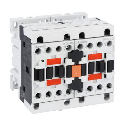 Lovato BF BFA009 Reversing Contactor, 24 V ac Coil, 9 A, 4.2 kW, 1NC, 440 V [BFA00942024]; 272-6214