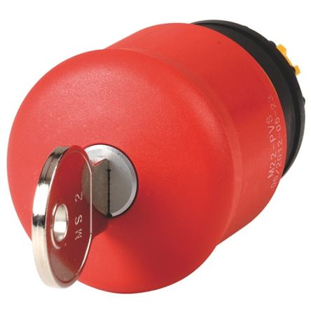 Eaton, Key Release, Emergency Stop Push Button Head [111771 M22-PVS-MS2]; 272-7236