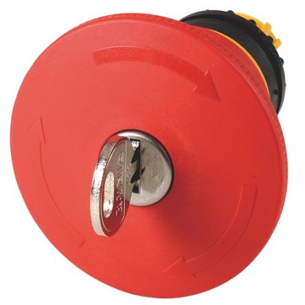 Eaton M22 Series, Key Release, Emergency Stop Push Button Head [121467 M22-PVS60P-RS]; 272-7261
