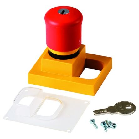 Eaton Grey/Yellow Plastic Push Button Enclosure - [289938 CI/E-PKZ01-XPVS]; 272-7358