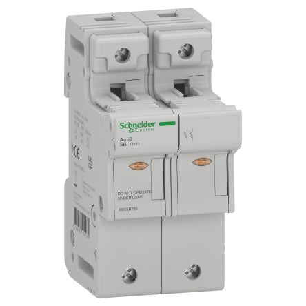 Schneider Electric Fuse Switch Disconnector, 2 Pole, 50A Max Current, 10 A, 12 A, 16 A, 20 A, 25 A, 32 A, 40 A, 50 A [A9GSB250]; 272-7430