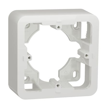 Schneider Electric Unica White ABS Back Boxes, IEC,  Surface Mount, 1 Gangs, 87 x 87 x 40mm [NU840218]; 272-7546