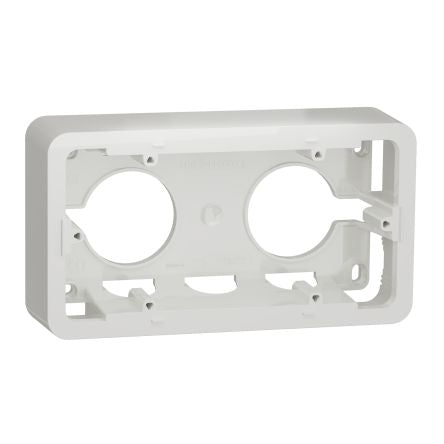 Schneider Electric Unica White ABS Back Boxes,  Surface Mount, 2 Gangs, 87 x 158 x 40mm [NU840418]; 272-7547