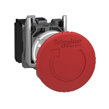 Schneider Electric Harmony Series Trigger Action Emergency Stop Push Button, Panel Mount, 22.5mm Cutout, IP66, IP67, [XB4BS84462]; 272-7597