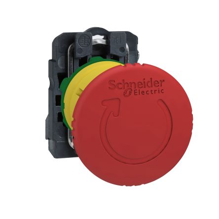Schneider Electric Harmony Series Trigger Action Emergency Stop Push Button, Panel Mount, 22.5mm Cutout, IP66, IP67, [XB5AS8446]; 272-7598
